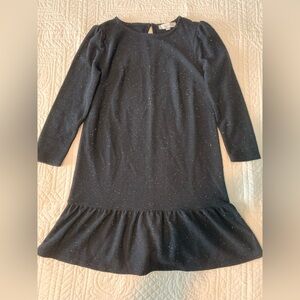 LOFT Black Dress with Colorful Speckled Design